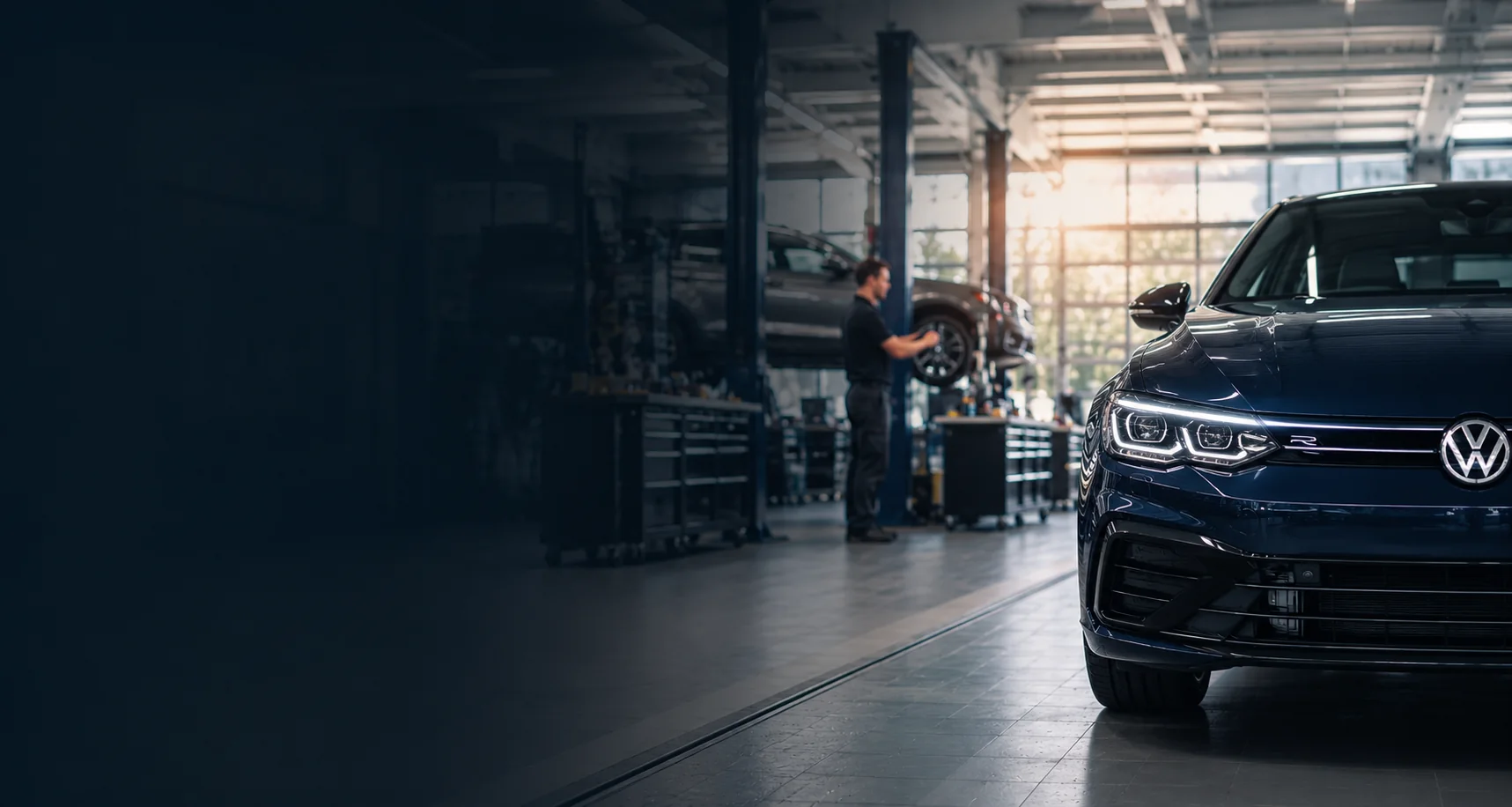 Autohaus Kubik in Halle mit Volkswagen und Audi Fahrzeugen